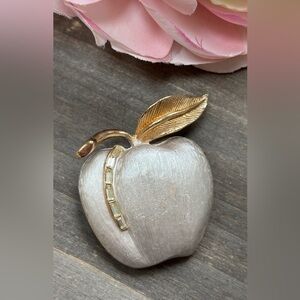 Gold and Silver Apple Brooch